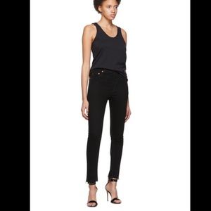 RE/DONE jeans SZ 26 black high rise ankle crop NWT